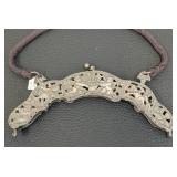 Antique Beaded Purse with Ornate Frame - 8-inch Wide Handle (Pair)