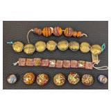 Lampwork & Art Glass Bead Strands - Mixed Glass Bead Collection for Jewelry
