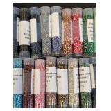 Seed Bead Tubes Lot - 60+ Assorted Colors, Glass Seed Beads