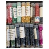 Seed Bead Tubes Lot - 60+ Assorted Colors, Glass Seed Beads
