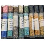 Seed Bead Tubes Lot - 60+ Assorted Colors, Glass Seed Beads