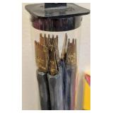 Staedtler Mastercarve Artist Carving Block 3-Pack - Cray-Pas Junior Artist Oil Pastels 50 Colors - Metallic Rub-Ons - Calligraphy Nibs Cylinder