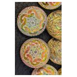 Czech Glass Buttons - 13 Pcs, 1 in Diameter