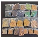Czech Glass Seed Bead Strands - 22 Packs, Assorted Colors