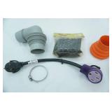 NEW RV 30A Extension, Dayton Professional Plastic Stacking Corners Easy Slip Sewer Elbow and Adaptor
