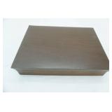 Vintage Flatware and Wooden Storage Box (stainless and larger serving pieces are silver-plate)