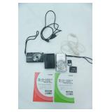Canon Powershot Cameras, Cords, Batteries (2), Charging Block, SD Cards (2), Manual