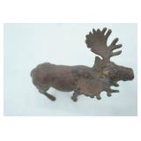 Cast Iron Moose Figurines (2ct) (8" tall they have been repaired)