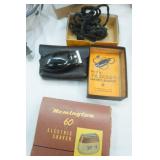 Ear Plugs, Vintage Electric Razors, Pulmo-Aid Compact Compressor