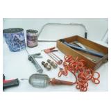 Treble Light, Bow-Saw, Caulking Guns, Trailer Balls, Ice Scrapers, Tin Buckets