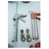 Treble Light, Bow-Saw, Caulking Guns, Trailer Balls, Ice Scrapers, Tin Buckets