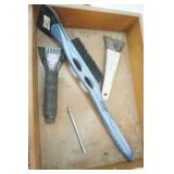 Treble Light, Bow-Saw, Caulking Guns, Trailer Balls, Ice Scrapers, Tin Buckets