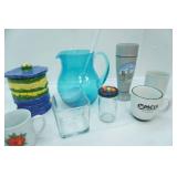 Corelle Mugs, Coffee Mugs, Blue Poly Pitcher and More