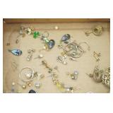 Jewelry Lot: Earrings, Pins, Ring