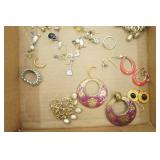 Jewelry Lot: Earrings, Pins, Ring