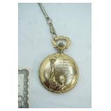 Limited Edition Commemorative 1886-1986 Statue of Liberty Quartz Pocket Watch. With Certificate of Authenticity