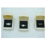 Jewelry Lot: 3 Rings and Cases