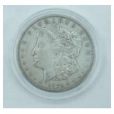1921 Morgan Silver Dollar with Clear Case. Mint Mark S.