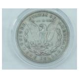 1921 Morgan Silver Dollar with Clear Case. Mint Mark S.