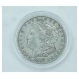 1887 Morgan Silver Dollar with Clear Case