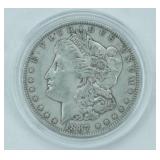 1887 Morgan Silver Dollar with Clear Case