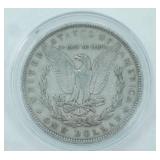 1887 Morgan Silver Dollar with Clear Case