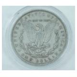 1887 Morgan Silver Dollar with Clear Case