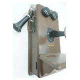Antique Kellogg Hand-crank Wall Telephone