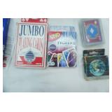 Vintage Harley Davidson Collectors Cards, Frozen Uno, Jumbo Playing Cards, Skip-Bo, Clear Playing Cards and More