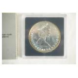 1985 Canadian Proof Silver Dollar Coin in case. Commemorating the 100th Anniversary of Canada