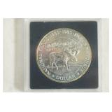 1985 Canadian Proof Silver Dollar Coin in case. Commemorating the 100th Anniversary of Canada