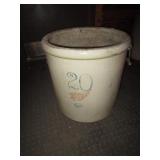 Red Wing 20gal Crock (has crack)