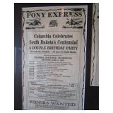 Framed Columbia Centennial Posters 24"x26"