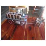 Wood Beer Wagon 19"x5"x6"