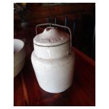 Stoneware Bowl 10"x5" & Canister 6"x8"