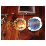 Brass Marine Compass & Spotting Glass