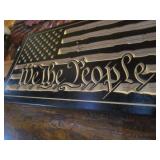 We The People Wood Sign 12"x22"