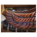 Large Carved Wood Eagle 77"X24"x3"
