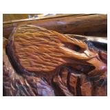 Large Carved Wood Eagle 77"X24"x3"
