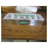 (New) Stainless Steel Bar Condiment Tray5 1/2"x18"x4"