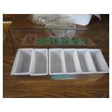 (New) Stainless Steel Bar Condiment Tray5 1/2"x18"x4"