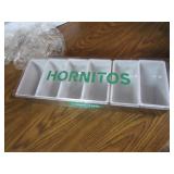 (New) Stainless Steel Bar Condiment Tray5 1/2"x18"x4"