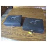 (2) Cash Lock Boxes