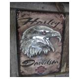 Harley Davidson Barnwood Coat Hook 19"x26"