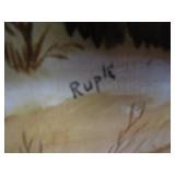 Barnwood Framed Bison Painting 26"x22"