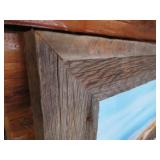Barnwood Framed Bison Painting 26"x22"