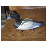 Wood Duck Decoy 15"x6"x9" DU Wood Carved Duck 19"x7"x7"