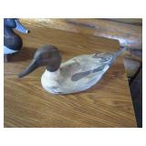 Wood Duck Decoy 15"x6"x9" DU Wood Carved Duck 19"x7"x7"