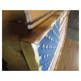 Wood American Flag Wall Hanging 21"x37"