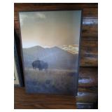 Columbia Bicentennial Picture 15"x22" Bison Picture 17"X25"